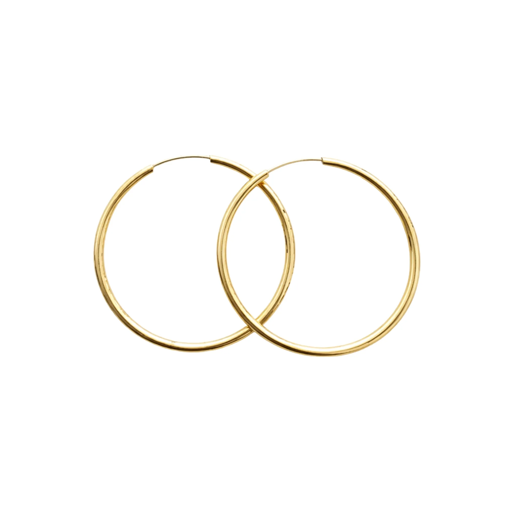 Kolczyki koła gładkie 2,5 cm, złoto pr. 585, 14K