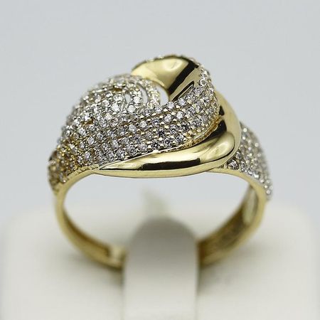 Pierścionek Złoty Z Cyrkoniami 3.60g PR. 585