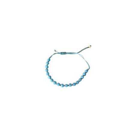 BRANSOLETKA KAMIENIE JUBILERSKIE ZE ZŁOTEM NIEBIESKA KOSTKA NIEBIESKI SZNUREK