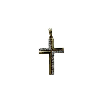 ZŁOTY KRZYŻYK  Z 23 CYRKONIAMI