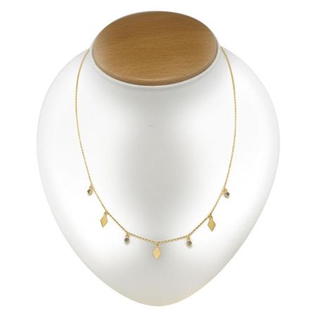 Romby i Cyrkonie, Celebrytka Złota 14k pr. 585