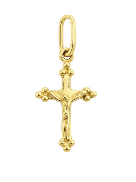 Zawieszka krzyż z Jezusem Chrystusem krucyfiks 0,36 g ze złota pr. 585, 14K