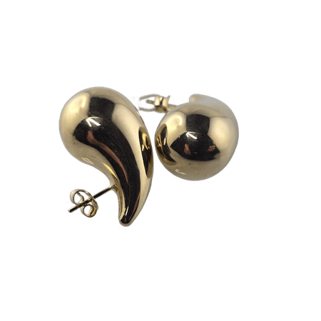 KOLCZYKI ZŁOTE KROPLE ROZMIAR S