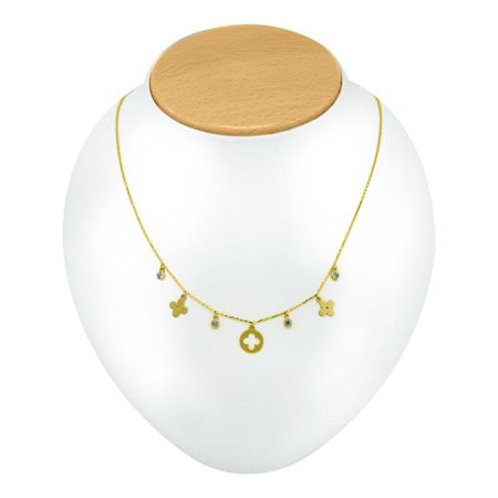 Kwiatki i Cyrkonie, Celebrytka Złota 14k pr. 585