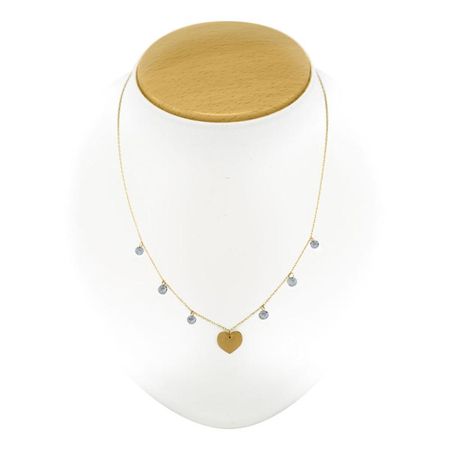 Serce z Wiszącymi Cyrkoniami, Celebrytka Złota 14k pr. 585