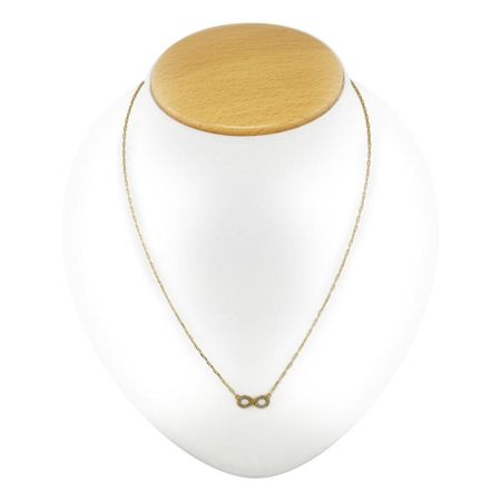 Nieskończoność z Cyrkoniami, Celebrytka 251 Złota 14k pr. 585