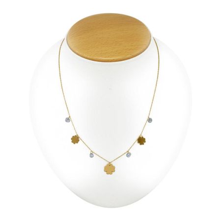 Koniczynki i Cyrkonie, Celebrytka Złota 14k pr. 585