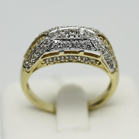 Pierścionek Złoty Z Cyrkoniami 4.84g