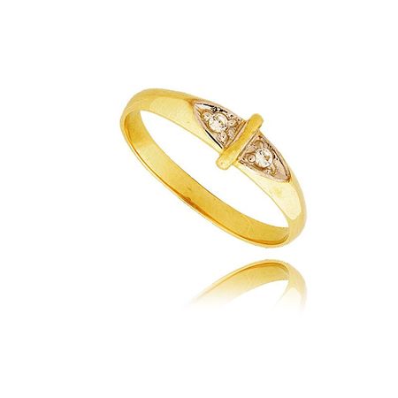 Złoty Pierścionek z Cyrkoniami, P 0022