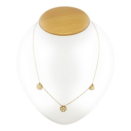 Kółko Koniczynka-ażur. Serce, Celebrytka Złota 14k pr. 585