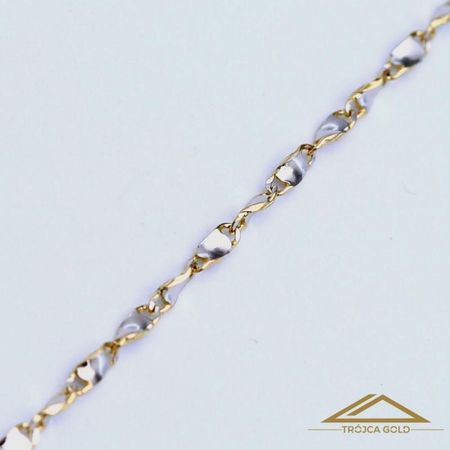 Łańcuszek Blaszka, Białe I Żółte Złoto