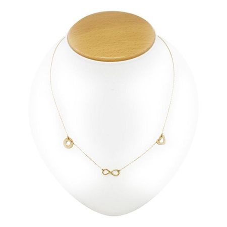 Koło Nieskończoność Serce, Celebrytka Złota 14k pr. 585