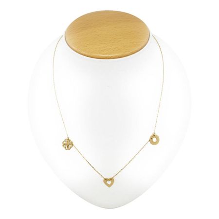 Koniczynka Ażurowa Serce Kółko, Celebrytka Złota 14k pr. 585