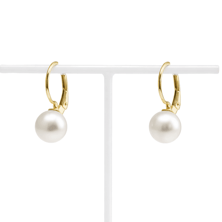 Kolczyki wiszące z perłą ze złota pr. 585, 14K