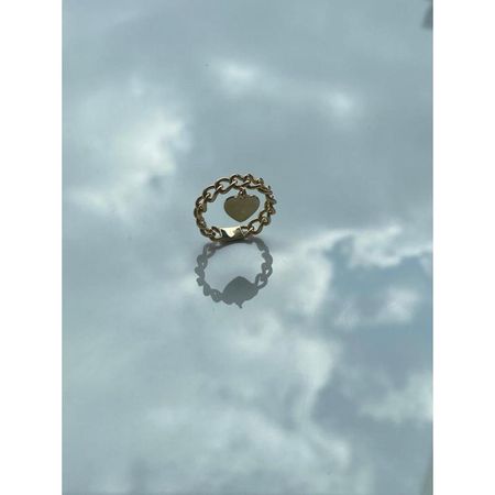 PIERŚCIONEK OGNIWA Z SERCEM A LA TIFFANY