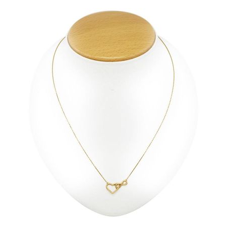 Serce z Nieskończonością,  Celebrytka złota 14k pr. 585