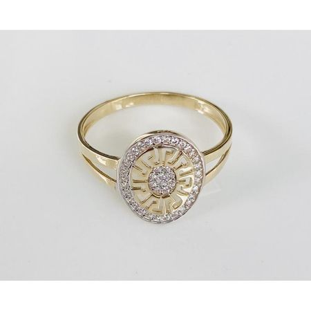 PIERŚCIONEK OWALNY Z CYRKONIAMI