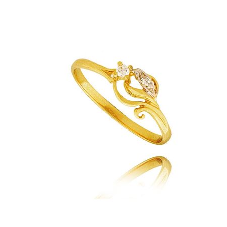 Pierścionek Ze Złota PR. 585 O Wyjątkowym Wzorze Z Cyrkoniami.