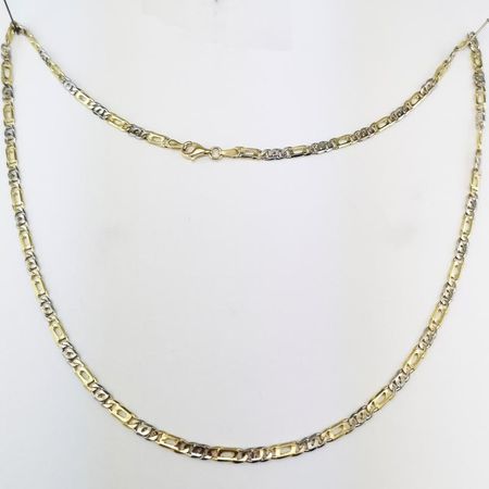 Złoty Łańcuszek Z Białego I Żółtego Złota 