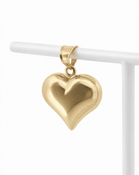 Zawieszka dmuchana serce 1,11 g ze złota pr. 585, 14K