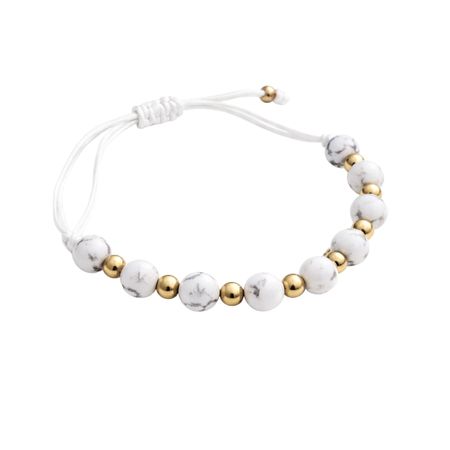 BRANSOLETKA MARMUROWE KAMIENIE JUBILERSKIE ZE ZŁOTEM