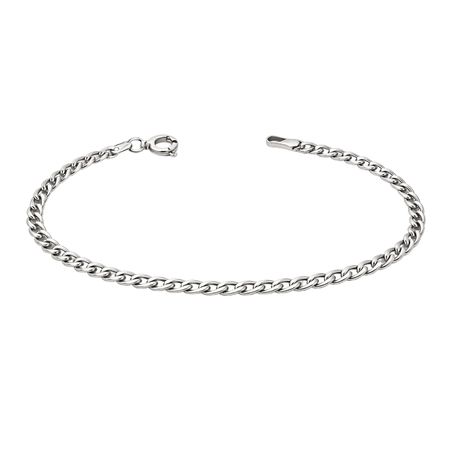 Bransoletka o splocie pancerka z białego złota pr. 585, 14K