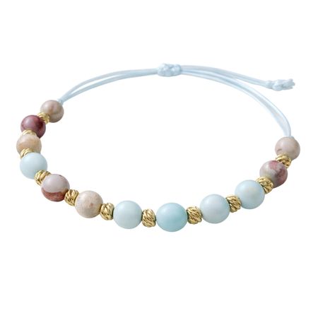 BRANSOLETKA NIEBIESKIE KAMIENIE JUBILERSKIE ZE ZŁOTEM