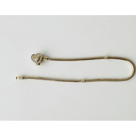 BRANSOLETKA WĘŻYKOWA SERCE Z CYRKONIĄ