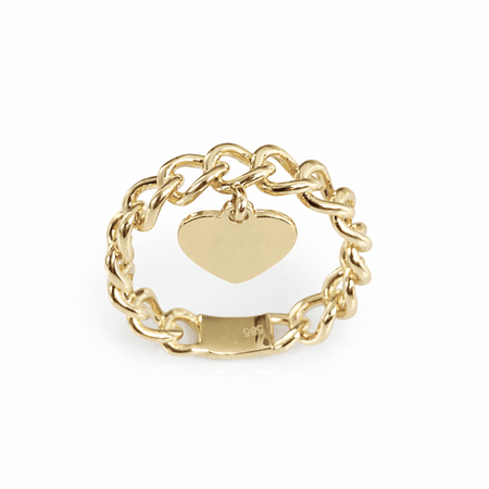 Pierścionek Ogniwa z Sercem ze złota pr. 585, 14K