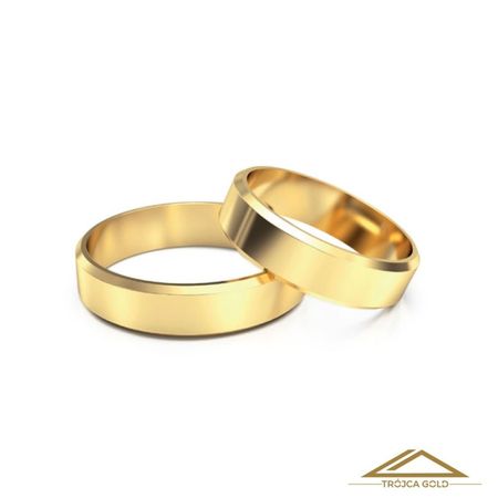 Cena za 1g. Obrączki ślubne, złoto 14k, pr. 585 klasyczne fazowane