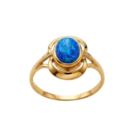 EFEKTOWNY PIERŚCIONEK Z NIEBIESKIM OCZKIEM