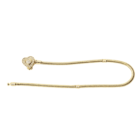 Bransoletka żmijka z zapięciem w kształcie serca ze złota pr. 585, 14K