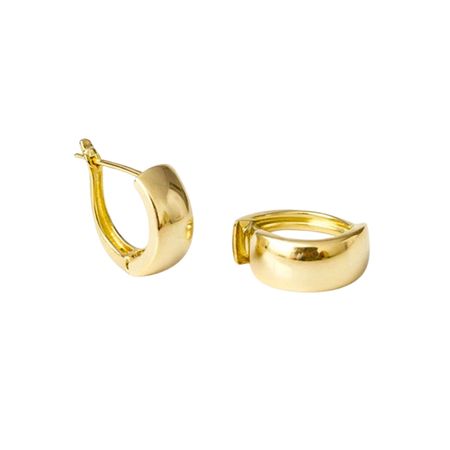 KOLCZYKI BLASZKI KLASYCZNE ZE ZŁOTA PR. 585, 14K