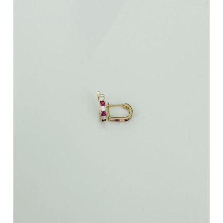 KOLCZYKI CYRKONIE BIAŁO CZERWONE ZAPIĘCIE ANGIELSKIE