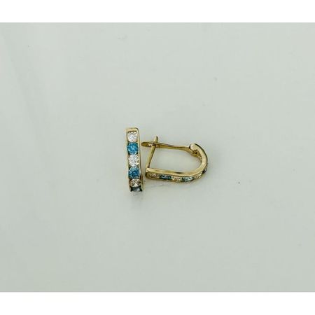 KOLCZYKI CYRKONIE BIAŁO NIEBIESKIE ZAPIĘCIE ANGIELSKIE