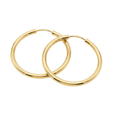 KOLCZYKI KOŁA GŁADKIE O ŚREDNICY 2,8 CM ZE ZŁOTA PR. 585, 14K