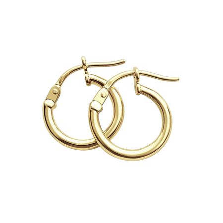 Kolczyki koła grubsze 1,3 cm, złoto pr. 585, 14K