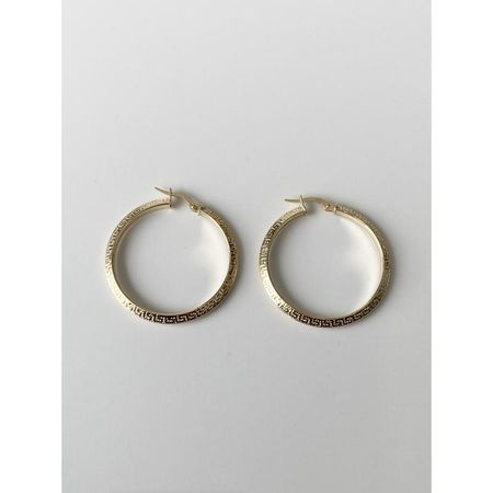 KOLCZYKI KOŁA Z MOTYWEM GRECKIM PLECIONE