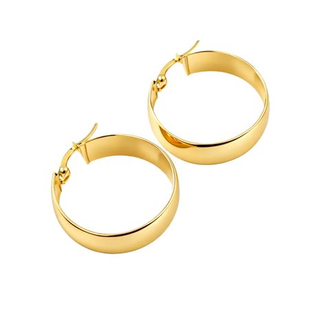 KOLCZYKI SZEROKIE DMUCHANE ZE ZŁOTA PR. 585, 14K