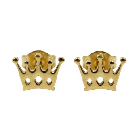 KOLCZYKI KORONA ZE ZŁOTA PR. 585, 14K