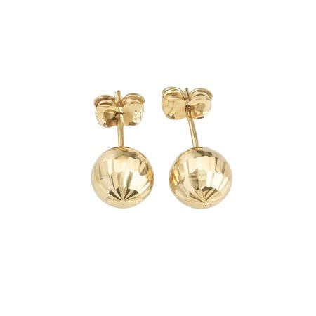 KOLCZYKI KULKI DIAMENTOWE O ŚREDNICY 0,7 CM ZE ZŁOTA PR. 585, 14K