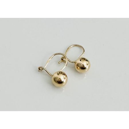 Kolczyki złote kulki śr. 0,8 cm zapięcie bigiel