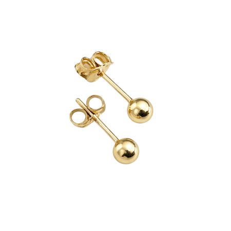 KOLCZYKI KULKI O ŚREDNICY 0,4 CM ZE ZŁOTA PR. 585, 14K