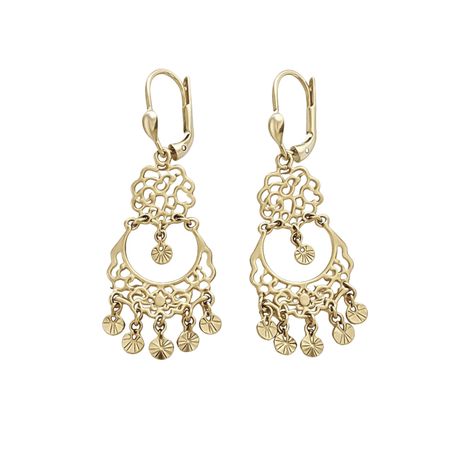 Kolczyki orientalne, złoto pr. 585, 14K