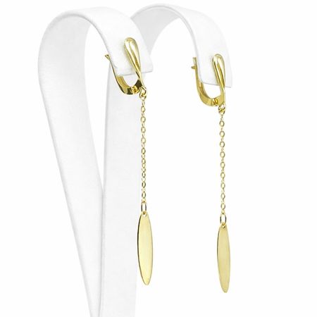 KOLCZYKI WISZĄCE NA ŁAŃCUSZKU ZE ZŁOTA PR. 585, 14K