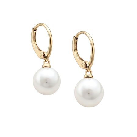 Kolczyki wiszące z perłą, złoto pr. 585, 14K