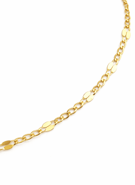 Łańcuszek o splocie figaro ozdobnym ze złota pr. 585, 14K