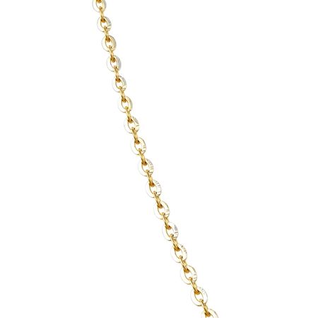 Łańcuszek rodowany o splocie rolo 1,41 g ze złota pr. 585, 14K