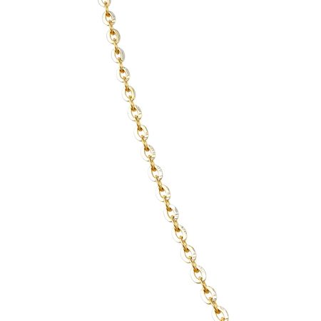 Łańcuszek rodowany o splocie rolo 1,4 g ze złota pr. 585, 14K