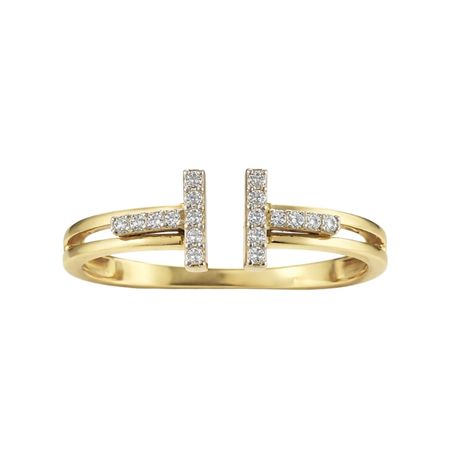 Pierścionek z cyrkoniami 1,67 g ze złota pr. 585, 14K